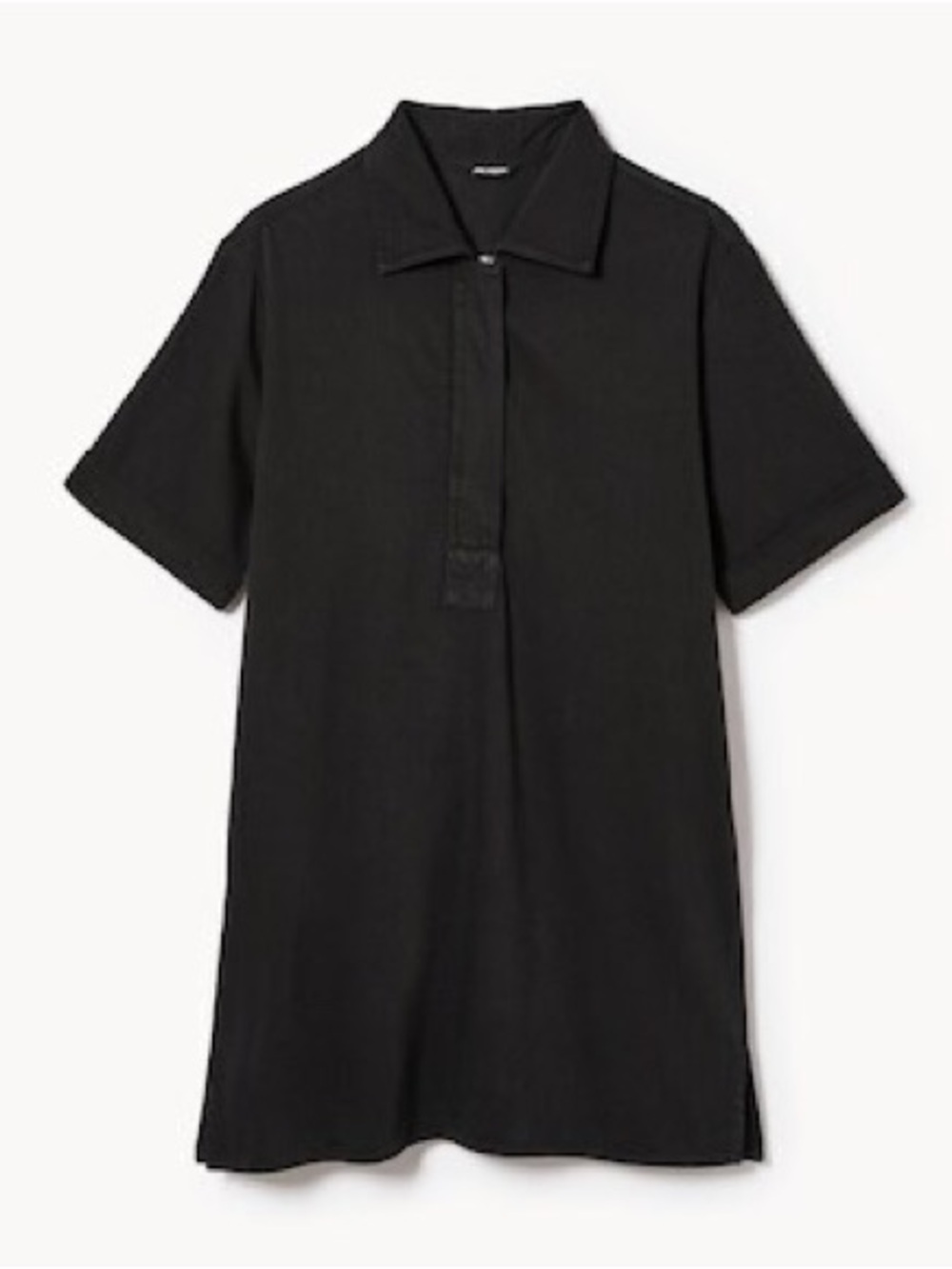 O-ring Zip Joe Fresh Black Polo Shirtdress - Women + Pockets